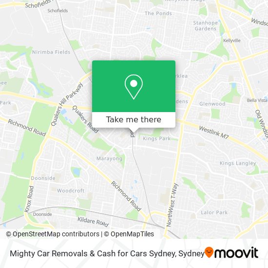 Mighty Car Removals & Cash for Cars Sydney map