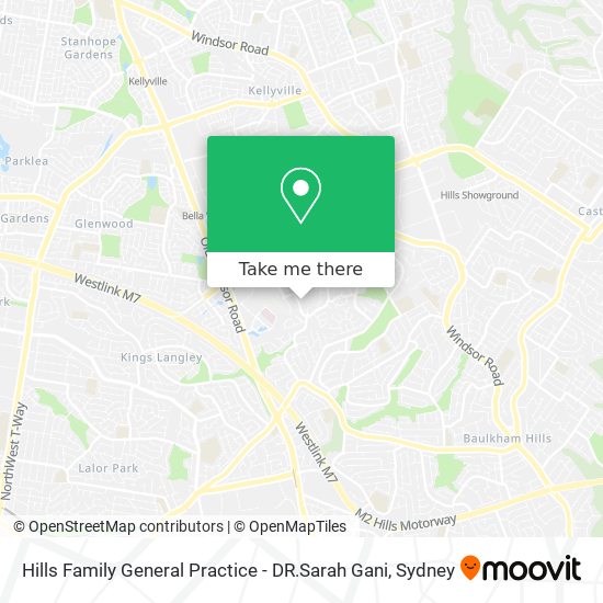 Hills Family General Practice - DR.Sarah Gani map