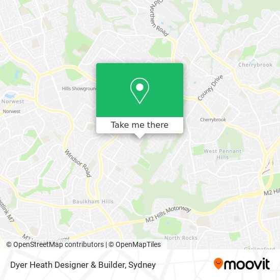 Dyer Heath Designer & Builder map