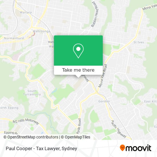 Paul Cooper - Tax Lawyer map