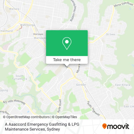 A Aaaccord Emergency Gasfitting & LPG Maintenance Services map