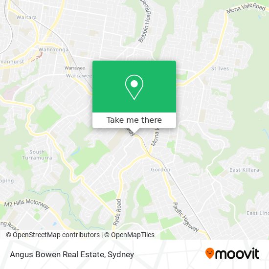 Angus Bowen Real Estate map