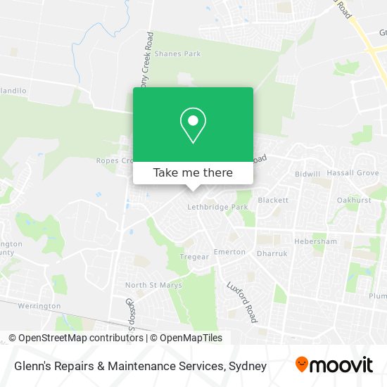 Glenn's Repairs & Maintenance Services map