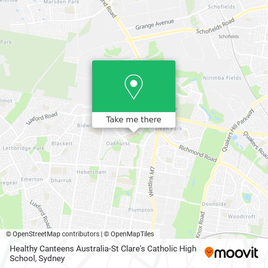 Healthy Canteens Australia-St Clare's Catholic High School map