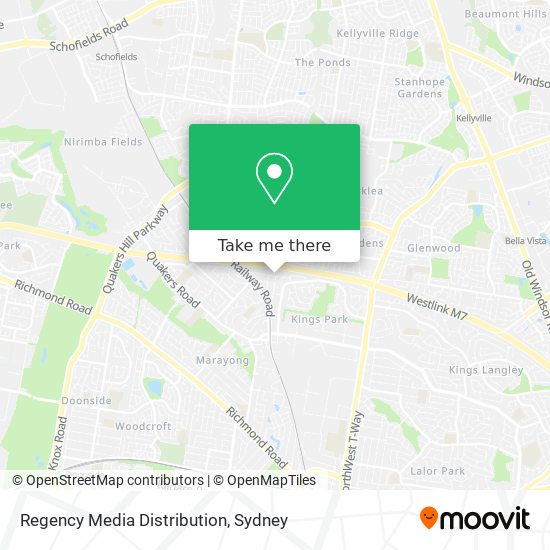 Regency Media Distribution map