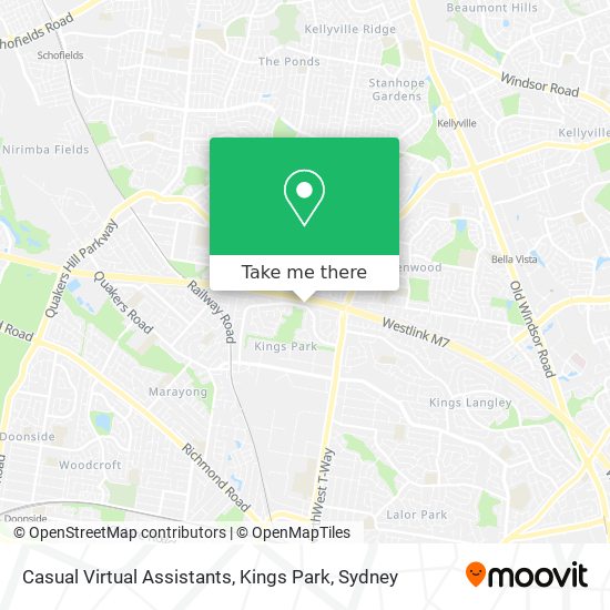 Casual Virtual Assistants, Kings Park map