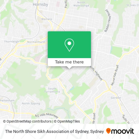 The North Shore Sikh Association of Sydney map