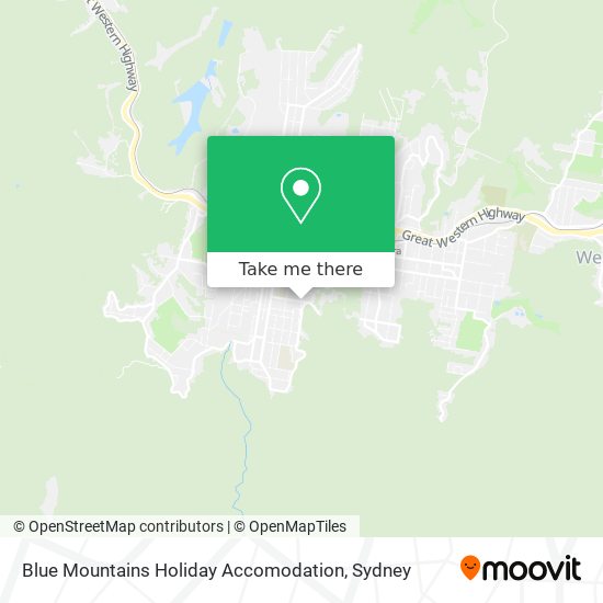 Blue Mountains Holiday Accomodation map