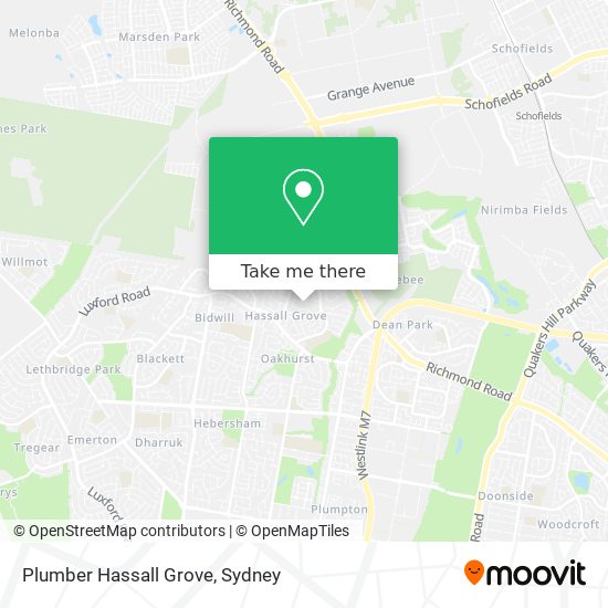 Plumber Hassall Grove map