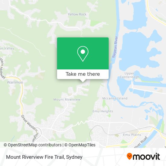 Mount Riverview Fire Trail map