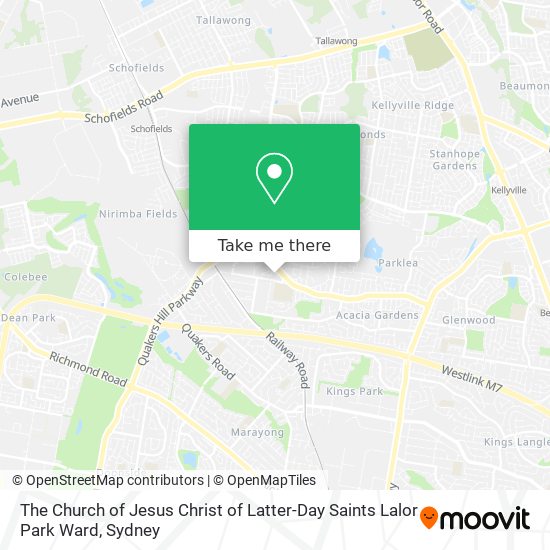 Mapa The Church of Jesus Christ of Latter-Day Saints Lalor Park Ward