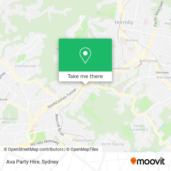 Ava Party Hire map