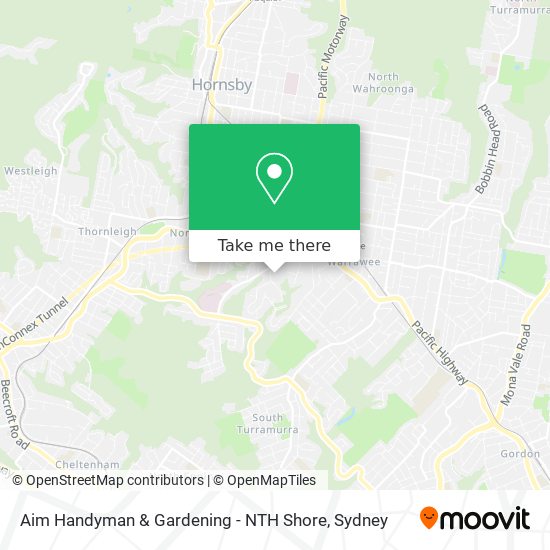 Aim Handyman & Gardening - NTH Shore map