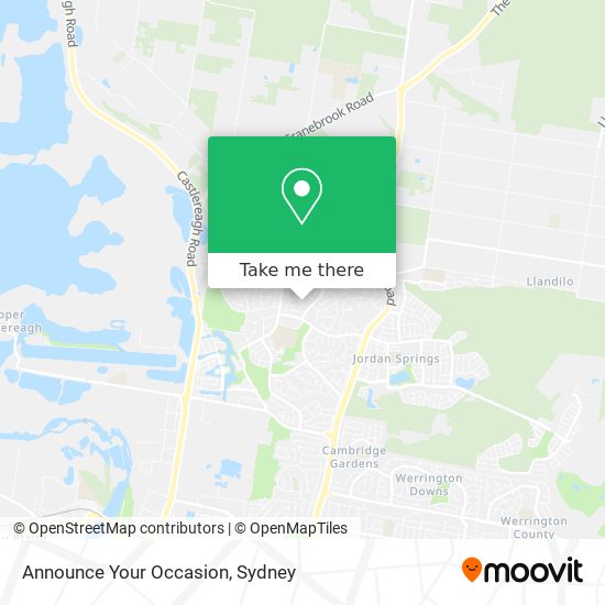 Announce Your Occasion map