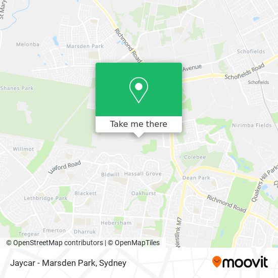 Jaycar - Marsden Park map