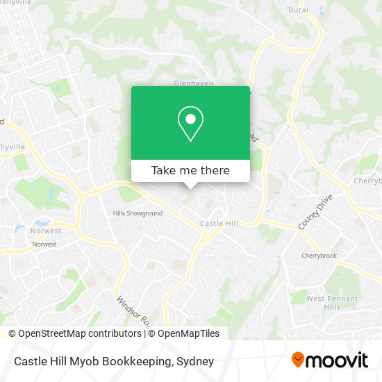 Castle Hill Myob Bookkeeping map