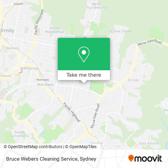 Mapa Bruce Webers Cleaning Service