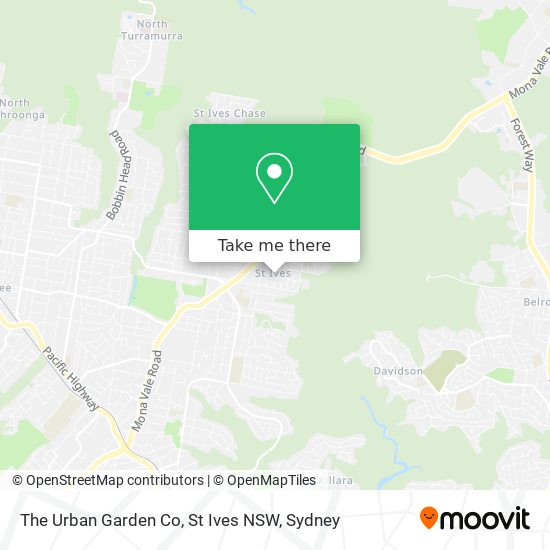 The Urban Garden Co, St Ives NSW map