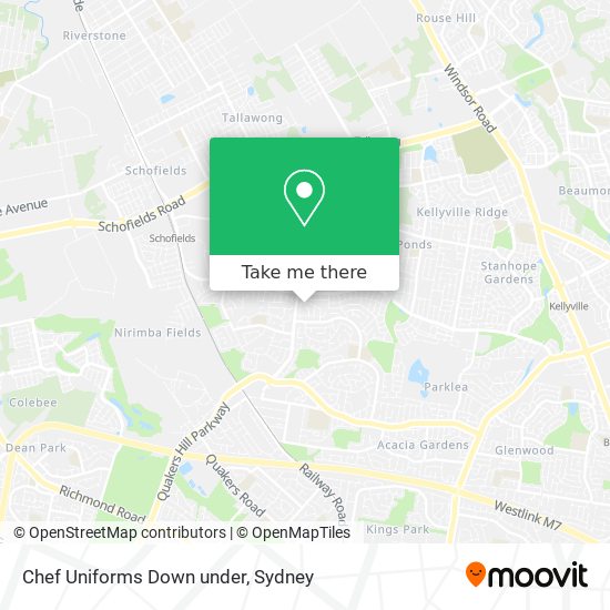 Chef Uniforms Down under map