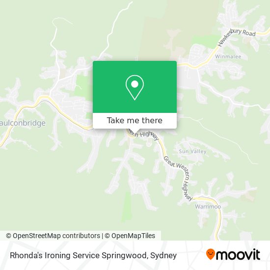 Mapa Rhonda's Ironing Service Springwood