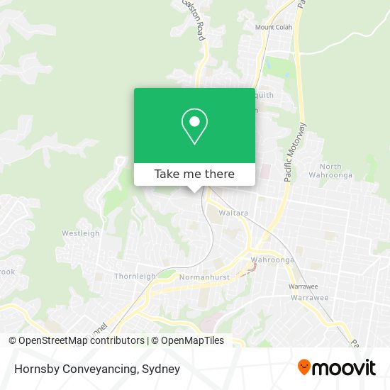 Mapa Hornsby Conveyancing