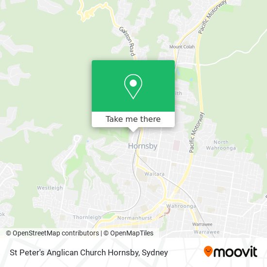 St Peter's Anglican Church Hornsby map