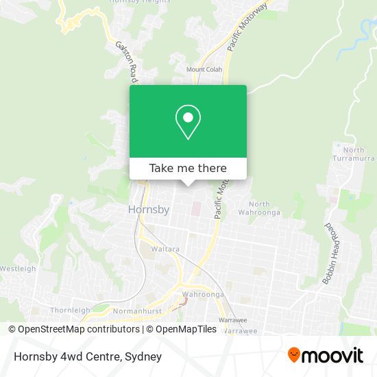 Hornsby 4wd Centre map