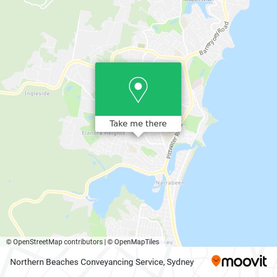 Northern Beaches Conveyancing Service map