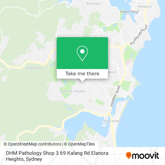 Mapa DHM Pathology Shop 3 69 Kalang Rd Elanora Heights