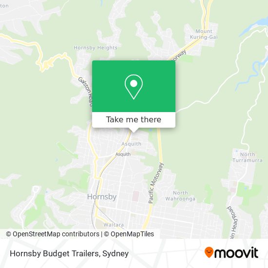 Mapa Hornsby Budget Trailers