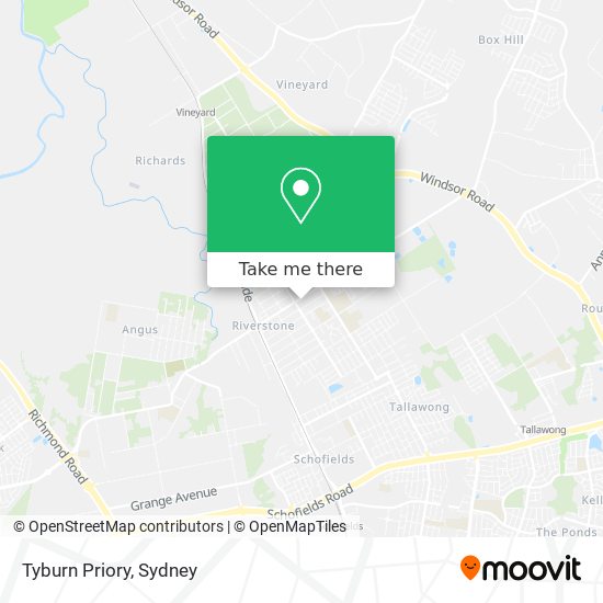 Tyburn Priory map