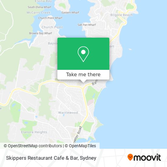 Mapa Skippers Restaurant Cafe & Bar