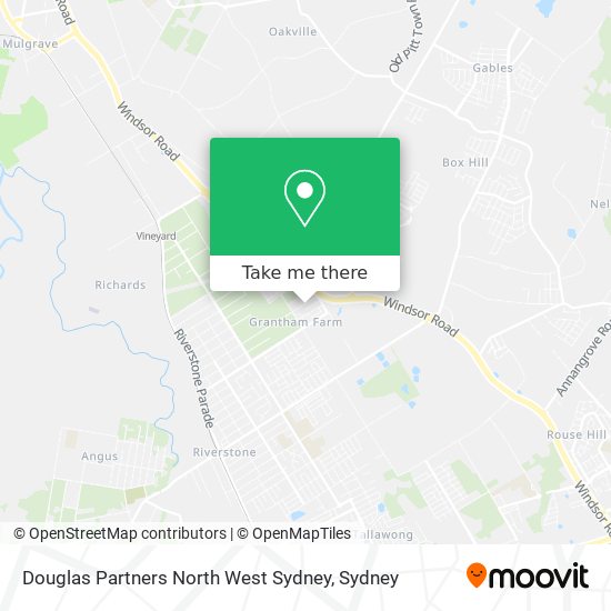 Mapa Douglas Partners North West Sydney