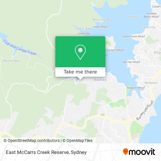 Mapa East McCarrs Creek Reserve