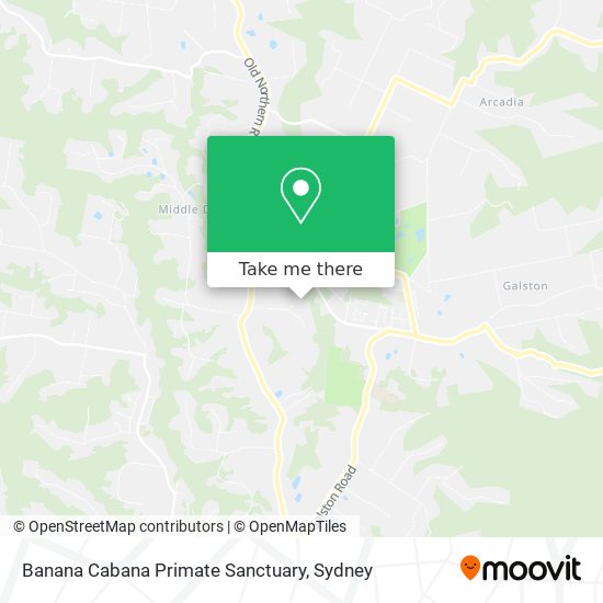 Banana Cabana Primate Sanctuary map