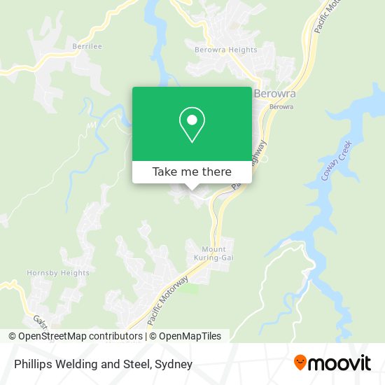 Mapa Phillips Welding and Steel