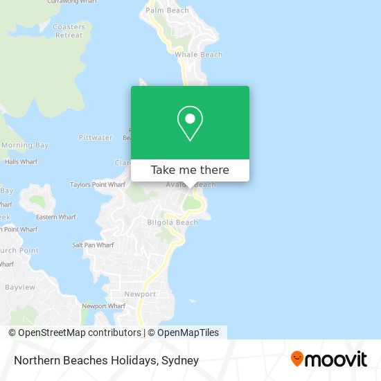 Mapa Northern Beaches Holidays