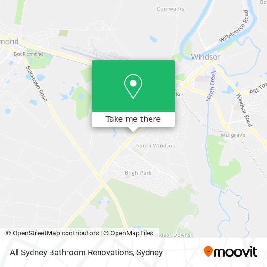 All Sydney Bathroom Renovations map