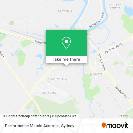 Performance Metals Australia map