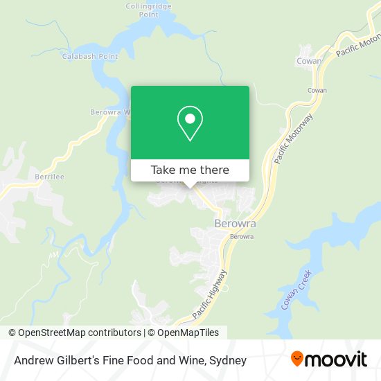 Andrew Gilbert's Fine Food and Wine map