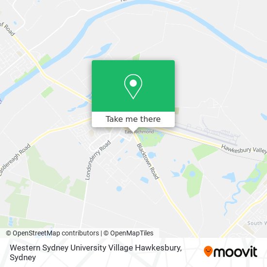 Western Sydney University Village Hawkesbury map
