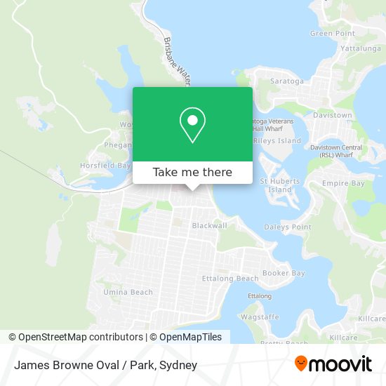 Mapa James Browne Oval / Park