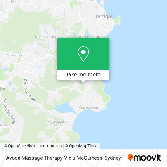 Mapa Avoca Massage Therapy-Vicki McGuiness