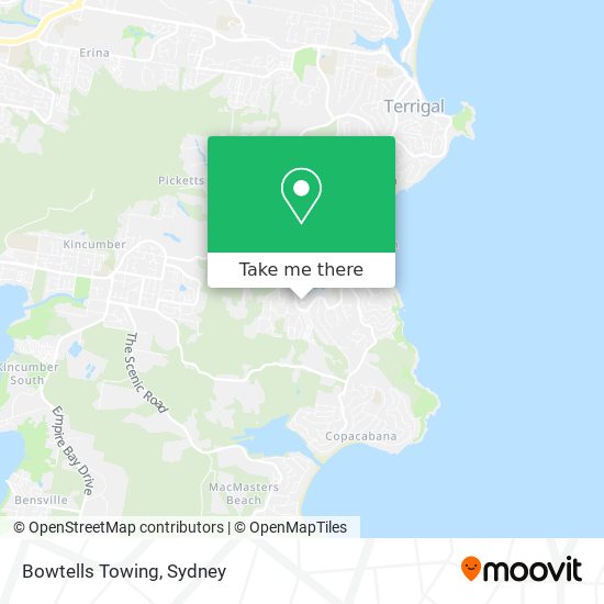 Mapa Bowtells Towing