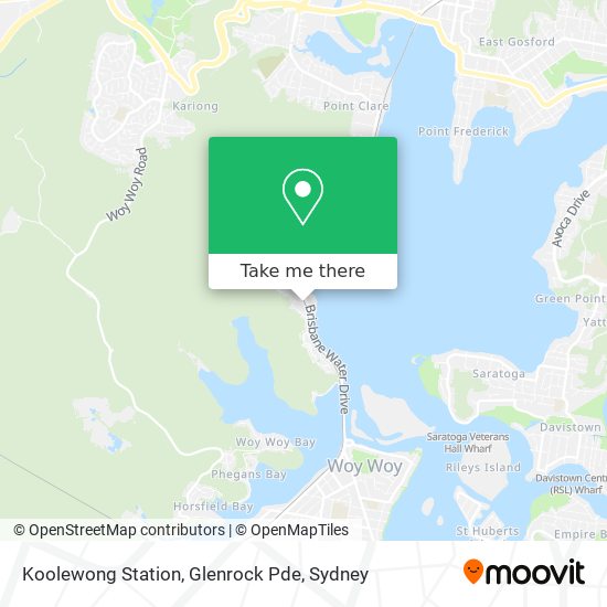Koolewong Station, Glenrock Pde map