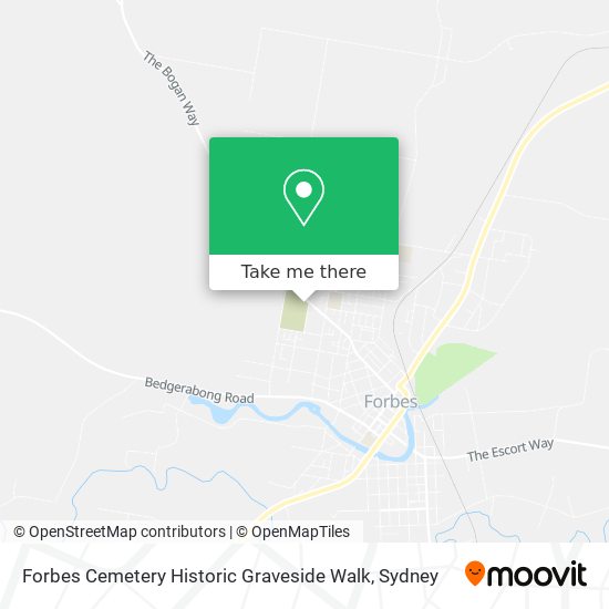 Forbes Cemetery Historic Graveside Walk map