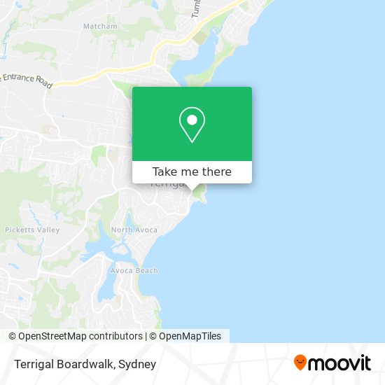 Terrigal Boardwalk map