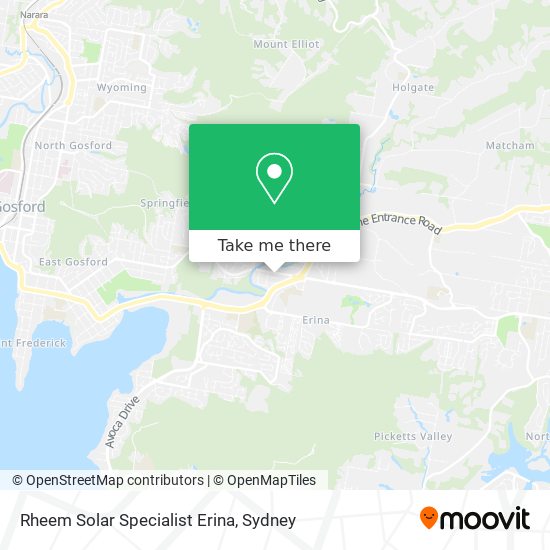 Mapa Rheem Solar Specialist Erina