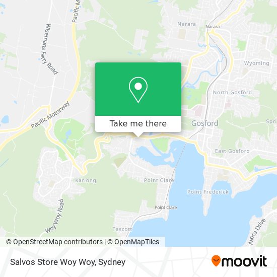 Salvos Store Woy Woy map