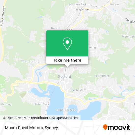 Mapa Munro David Motors